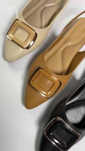 Futto.chic sepatu flat mules wanita cantik slip-on felisya pita DM08