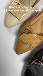 Futto.chic sepatu flat mules wanita cantik slip-on felisya pita S06