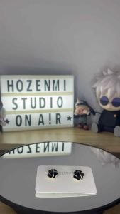 HA037 Anting Bunga Mawar Hitam Rose Unik Simpel Korean Japanese Style Elegan