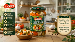 ALSAADAH Mixed Pickles 660g – Authentic Mediterranean Mixed Pickled Vegetables /Mixed Pickles/Mediterranean Pickles/Pickled Vegetables