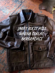 JAKET KULIT PRIA TERBARU 2023 ASLII DOMBA ORIGIINAL WARNA COKLAT PREMIUM/SPINIL