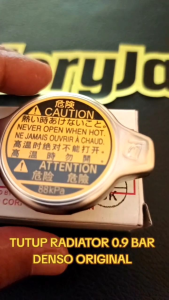 TUTUP RADIATOR ORIGINAL DENSO STARLET SOLUNA GREAT COROLLA ALL NEW 0.9 BAR DENSO