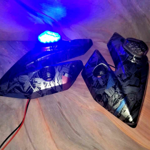 KUPINGAN CARBON FORGET VIXION OLD PLUS LAMPU SEN TEMPEL LED BIRU