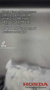 Fanbelt Vbelt 5PK1137 Honda City 1.5FreedNew Jazz GE8 Original 38920-RB0-004