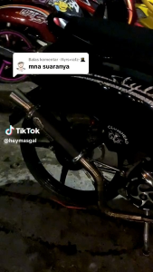 Knalpot Samlong Original Alligator Blackcoating Inlet 38 mm