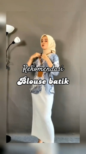Baju Batik Wanita | Atasan Batik Wanita Kerja | Batik Kerja Size M L XL XXL