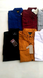 kemeja polos pria lengan panjang premium hem cowok katun import murah kombinasi baju terbaru