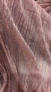 Vải voan lưới dập ly nhũ kim tuyến màu hồng ruốc mềm mỏng nhẹ(khổ 1m5)may đầm váy dạ hộiđầm kiểu thời trang