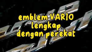 Emblem 3D Timbul Motor VARIO Warna CHROME & Perekat