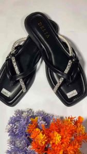 WM STORE - Sandal Wanita Flat Cantel Tiara Sandal Kekinian Terbaru Anti Slip Sandal Wedges Wanita Cantel Tiara