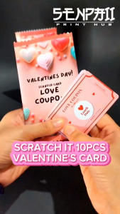 SCRATCH IT VALENTINES CARD | LOVE COUPONS with CHIP BAG | 10 PCS SET