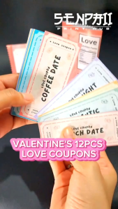 VALENTINES LOVE COUPONS with CHIP BAG | 12 PCS SET