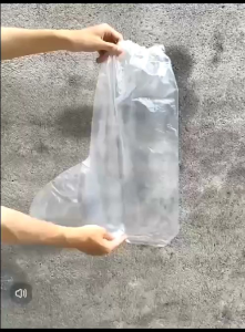 OHHDEER 5pcs Waterproof Disposable Shoe Cover Portable Durable PE Rain Shoe Cover Farm High-Top Boot Protective Shoe Covers