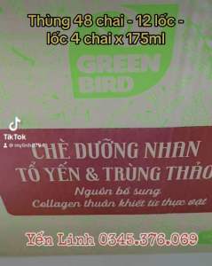 Chè dưỡng nhan tổ yến và trùng thảo (6 chai x 185ml)