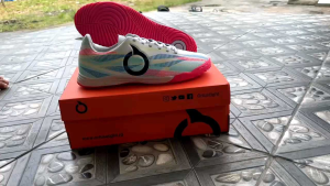 Sepatu Futsal Ots Catalyst Hyperion IN White Pink Free Kaos Kaki Dan Deker