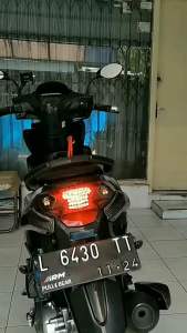 Lampu stoplamp rem belakang running raning beat fi 2012 2013 2014 2015 8 mode kedip manual otomatis