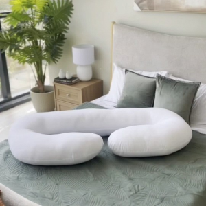 100% ORIGINAL Mandaue Foam C-SHAPED MATERNITY PILLOW 55 x 22 x 13 inches .