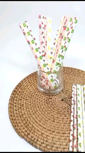 (25pcs) Paper Straw / Sedotan Kertas Motif PS