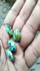 Batu Akik Pirus Tibet Ceplok Kuro 18x13 mm