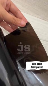 [ROLL] Sticker Hitam Transparan 80% / Skotlet Hybrid Hitam Transparan Gelap / Stiker Dark Black Transparan Hibrid