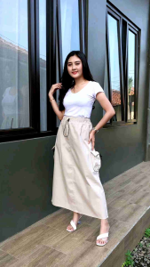 Soul. ALENA CARGO SKIRT (ROK CARGO KATUN TWILL STRETCH SUPER JUMBO)