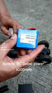 Paling murah! Baterai RC Dobel power 3.7 volt 4000mAh awet tahan lama