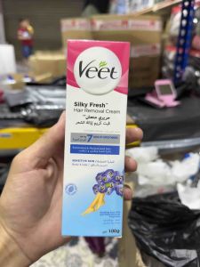 Veet Silky Fresh Hair Removal Cream for Sensitive Skin 7 Days Smoothness 100g