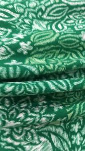 Vải Linen hoa màu xanh lá chất dày mềm mát (khổ 1m45)may đầm váyáo kiểu đồ bộ thời trang