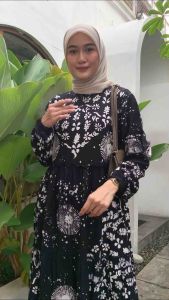 Shalda batik - gamis rayon candi mekar Grade A - gamis twill rayon candi mekar bahan Grade A