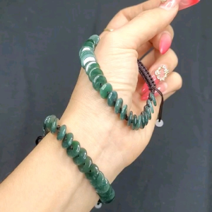 Q634 Vòng full đồng điếu Lam Ngọc màu đậm tết handmade ko kén mệnh - Phong Thuỷ TUDO P