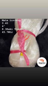 0.40 x 4” x 50MD x 45.7Mtr(Mata Lintang)Isi Jaring Kosong/Dolphin Brand/Fishing Net