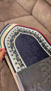 SEJADAH 3D MUKA MOUDAH DOME VELVET SHINY SOFT & THICK PRAYERMAT 30 x 65cm Attire Dewasa Koko