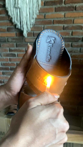 KAVILAZ Sandal selop pria full kulit sapi pilihan premium model kassual santai ban2 tali