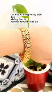 Lắc tay nữ long phụng siêu bền vàng 18k không đen gỉ lắc tay đẹp mạ vàng Lokalo 12.3.24