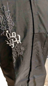 baju dewasa koko lengan panjang motif kombinasi bordir dan batik.