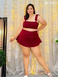 Nicole High Waist Skort Plus Size Swimsuit Set Womenswear Set XL-2XL