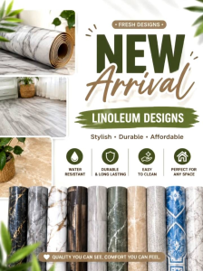 Natural wood rubberized linoleum flooring sheet vinyl 10 yard