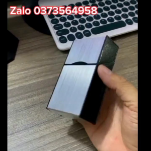 hộp đựng thuôc lá kèm bật lửa hồng ngoại mẫu mã sang trọng thích hợp làm quà tặng hàng bao chất