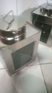 toples / kaleng kerupuk / kue bahan setanles tebal ukuran 20x20x25