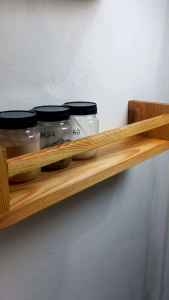 Rak Dinding Bumbu Dapur Ambalan Dinding Kayu Aesthetic