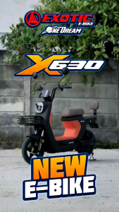 Sepeda Listrik Exotic Varian Terbaru X630 dilengkapi dengan Bagasi Murah Original Bergaransi Resmi