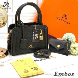 L3 YA MICROZOE / TAS WANITA BATAM IMPORT EMBOSSED 2 TALI TAS SELEMPANG 78967