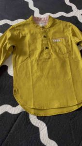 Kemeja anak lengan panjang warna lemon best seller bisa cod size 2-13 tahun by bqr