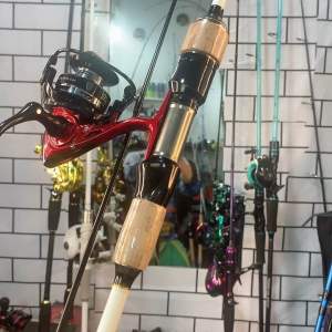 Joran UL carbon padat 1.8M  set Reel zorro 800 power handle