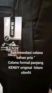 Celana Bahan Casual / Formal KENDY hitam panjang Slim-fit SFI