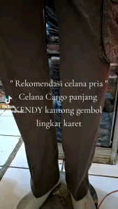 Celana Cargo panjang KENDY kantong gembol RIP (Lingkar karet) CPF