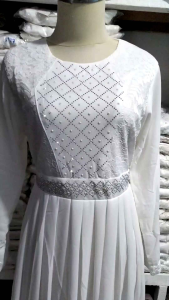 GAMIS CERUTY REMPEL HITAM DAN PUTIH