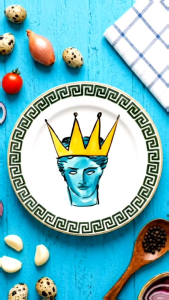 MMH INS Sea God Mug and Plates with FREE Plate Wall Hook