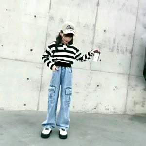 CELANA JEANS ANAK PEREMPUAN KULOT CARGO