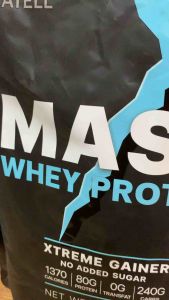 ส่งฟรี! Mass Whey Protein Gainer เวย์โปรตีน ไม่มีถั่วเหลือง เวย์โปรตีนเพิ่มน้ำหนัก เพิ่มกล้ามเนื้อ Mass Gainer 2lbs.พร้อมแก้วเชค 400ML (สุ่มสี)